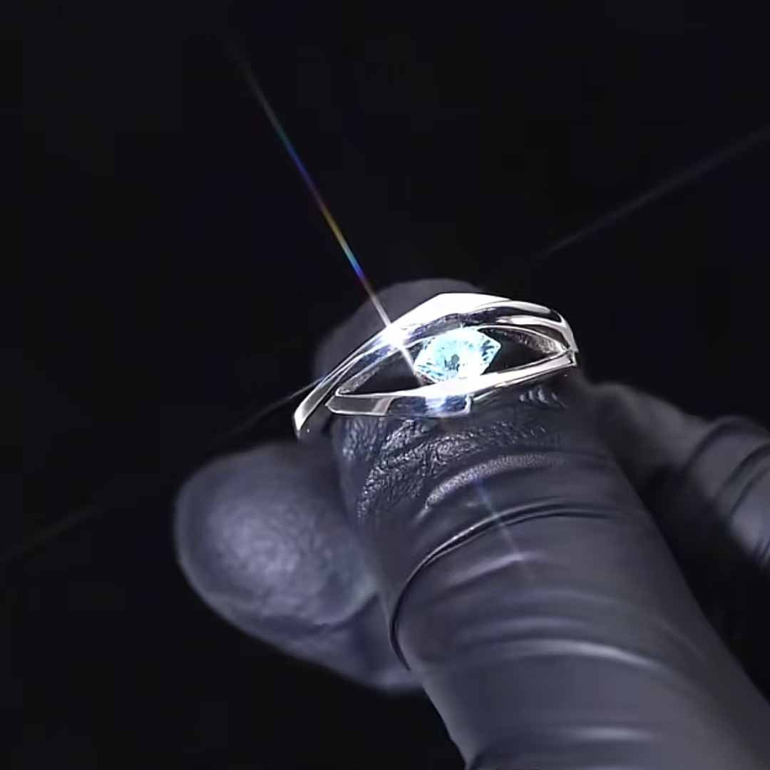 Jujutsu Kaisen Blue-eyed Character Alloy Ring - Adjustable & Unisex