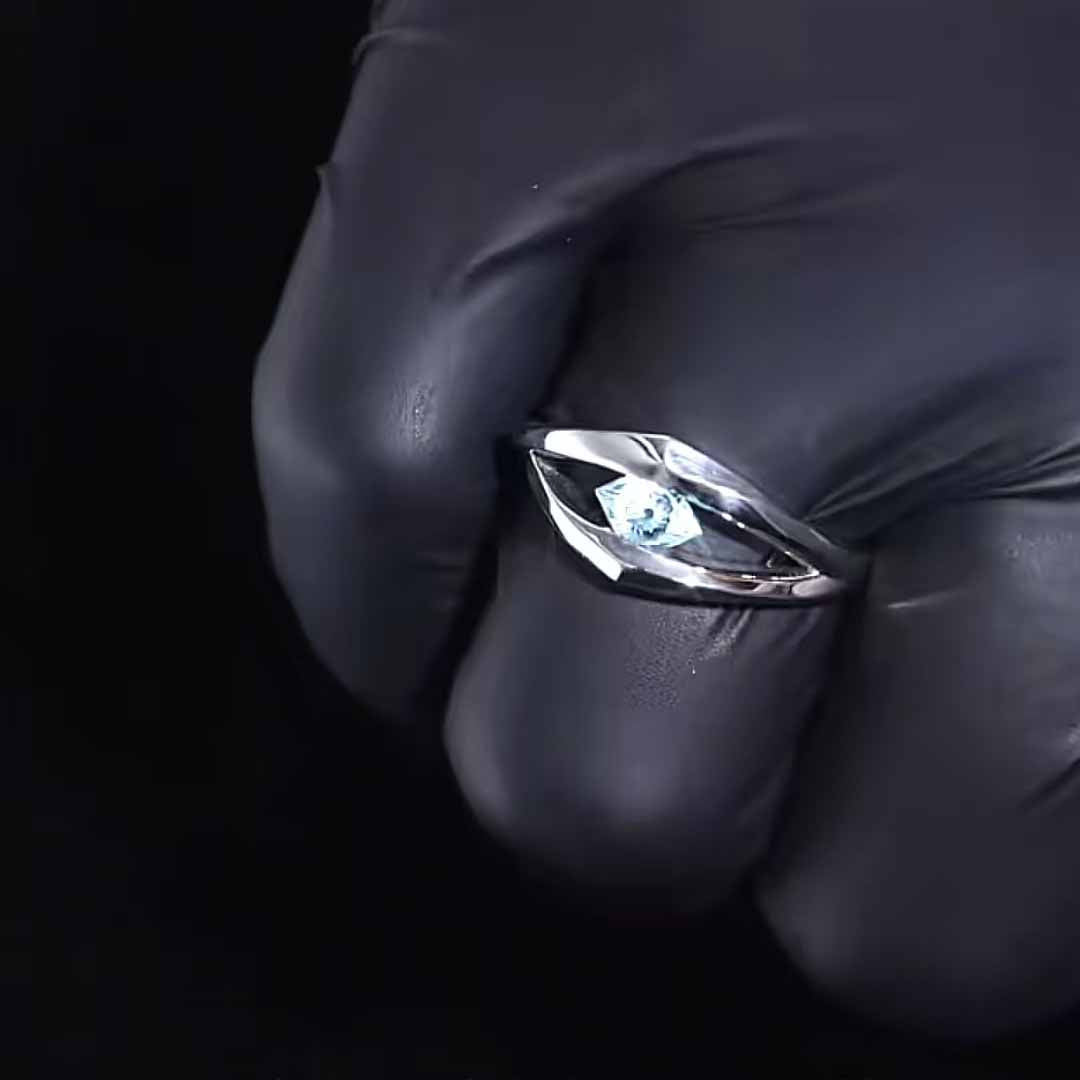 Jujutsu Kaisen Blue-eyed Character Alloy Ring - Adjustable & Unisex