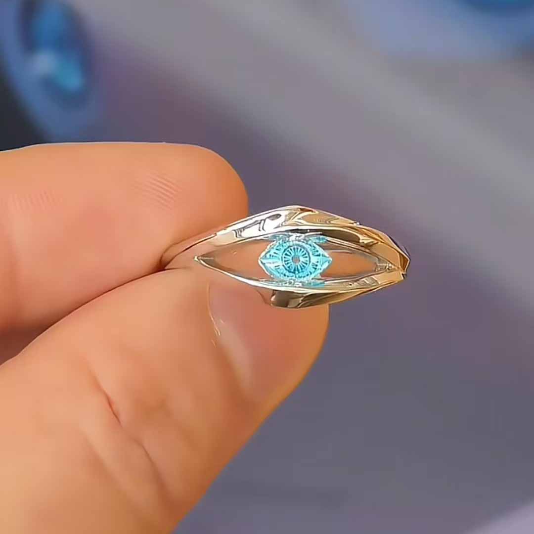 Jujutsu Kaisen Blue-eyed Character Alloy Ring - Adjustable & Unisex